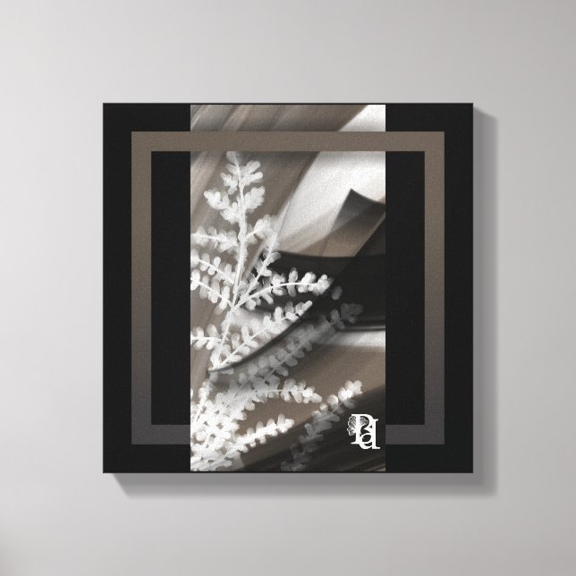 Lienzo 12x12" Terra’s Tender Whisper Abstract Brown Flowe (Anverso)