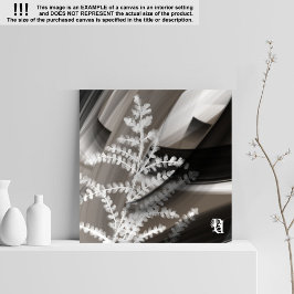 Lienzo 12x12" Terra’s Tender Whisper Abstract Brown Flowe