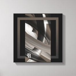 Lienzo 12x12" Terra’s Tender Whisper Abstract Brown Flowe