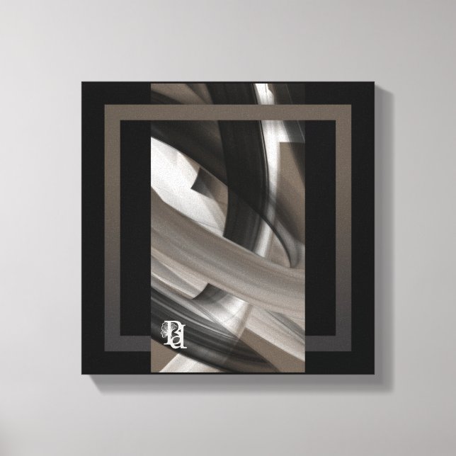 Lienzo 12x12" Terra’s Tender Whisper Abstract Brown Flowe (Anverso)