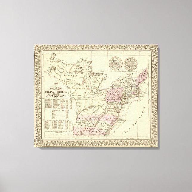 Lienzo 13 colonias 1776 (Anverso)