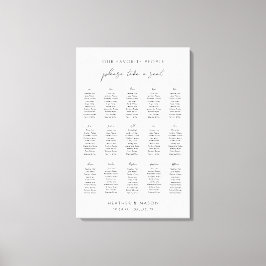 Lienzo 15 Mesas Por Favor Tome Una Tabla De Asientos Para