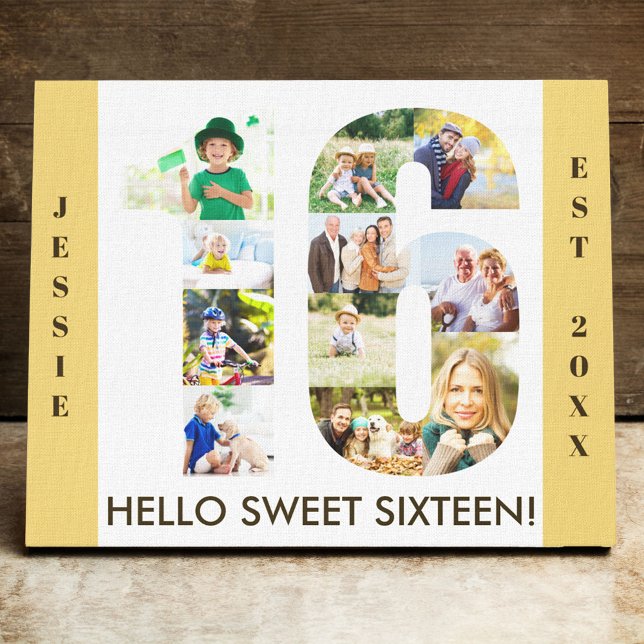 Lienzo 16.º Collage de fotos de cumpleaños número 16 Neut (Subido por el creador)