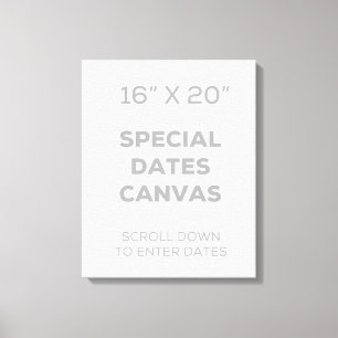 Lienzo 16" x 20" Special fecha la lona