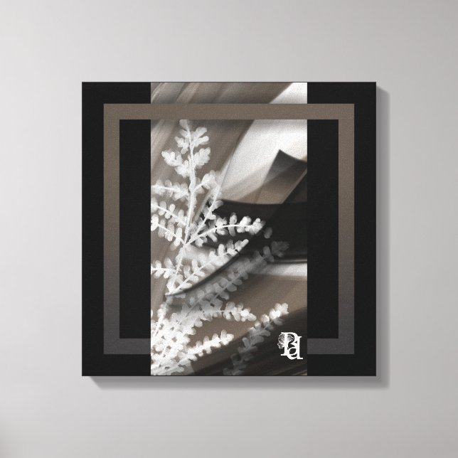 Lienzo 16x16" Terra’s Tender Whisper Abstract Brown Flowe (Anverso)