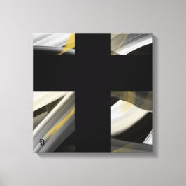 Lienzo 16x16" Trend Abstract Art Canvas Black White Gold