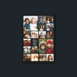 Lienzo 17 Collage de fotos y texto - Puede editar negro<br><div class="desc">Un diseño con un fondo negro básico. Utiliza hasta 17 fotos cuadradas para crear un regalo único y personal. Si necesita ajustar las imágenes,  haga clic en la herramienta personalizar para realizar cambios.</div>