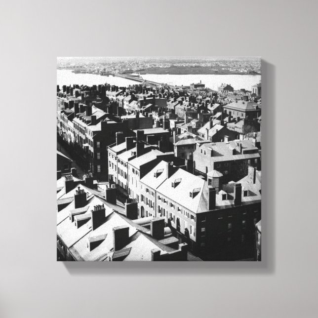 Lienzo 1859: La ciudad de Boston, Massachusetts (Anverso)