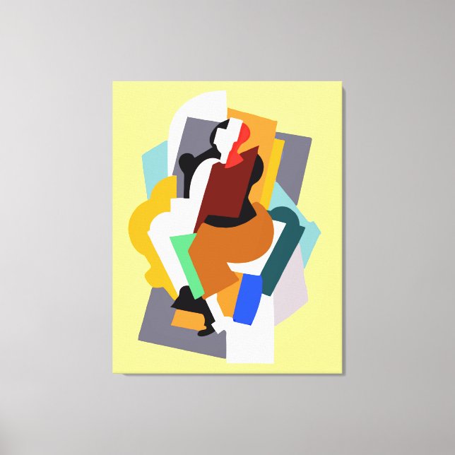 Lienzo 1920s figure abstract woman vintage art  (Anverso)