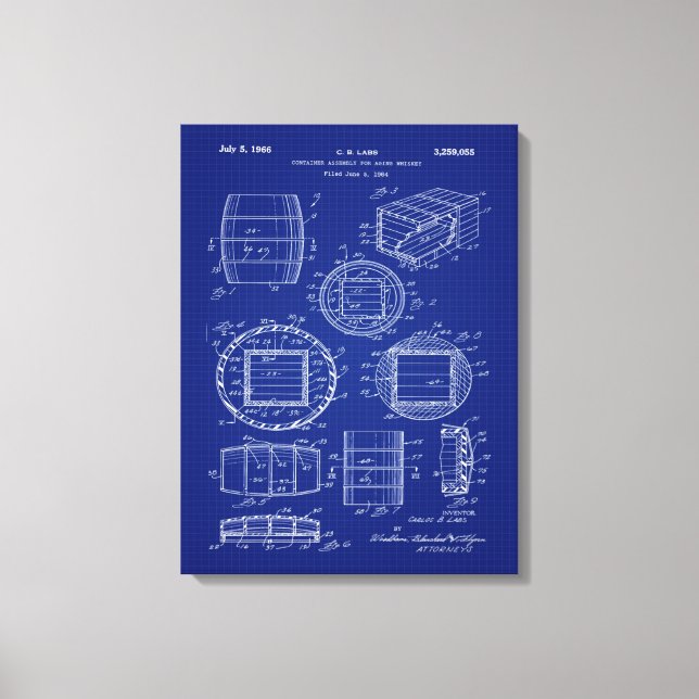 Lienzo 1966 Whiskey Container Art (Anverso)