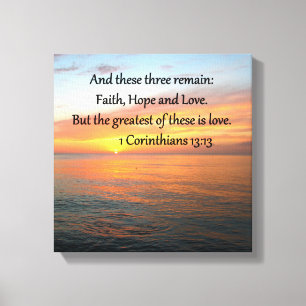 LIENZO 1 CORINTHIANS 13:13 FOTO DE SUNRISE