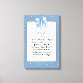 Lienzo 1 corinthians 13 4 5, love is patient love is kind