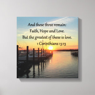 LIENZO 1 CORINTHIANS 13 SUNSET DISEÑN