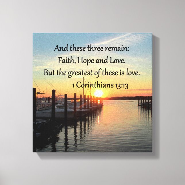 LIENZO 1 CORINTHIANS 13 SUNSET DISEÑN (Anverso)
