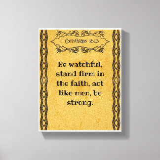 Lienzo 1 Corintios 16:13 | Cotizaciones de la Biblia moti
