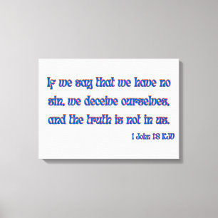 Lienzo 1 Juan 1:8 Biblia Verse KJV Wall Art