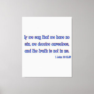 Lienzo 1 Juan 1:8 Biblia Verse KJV Wall Art