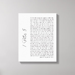 Lienzo 1 Peter 5 Biblia Verse Scripting Wall Art