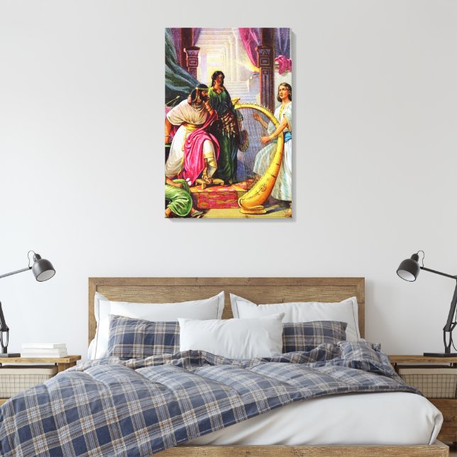 Lienzo 1 Samuel 16:14-23 David toca su arpa por Saul ca (Insitu(Dormitorio))