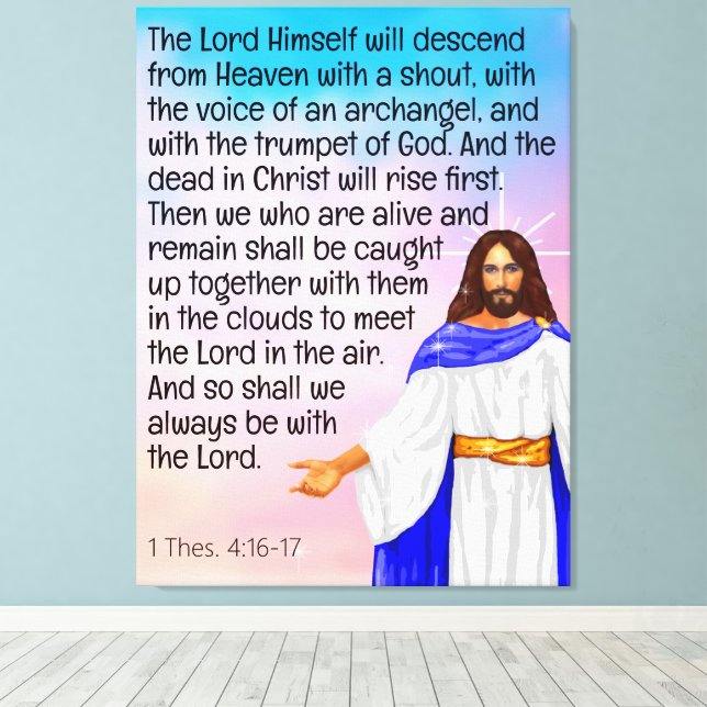 Lienzo 1 Tes. 4:16-17 (Insitu (piso de madera))