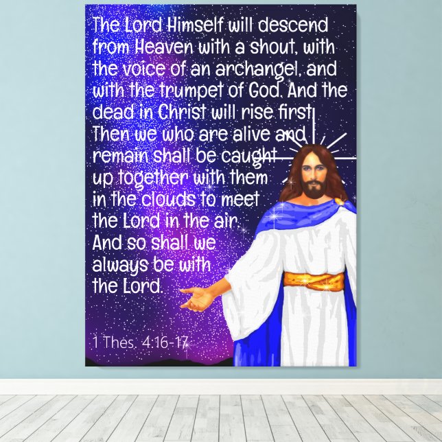 Lienzo 1 Tes. 4:16-17 (Insitu (piso de madera))