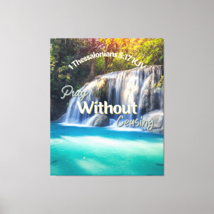 Lienzo 1 Tesalónica 5:17 Biblia Verse Canvas Wall Art