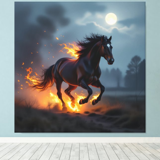 Lienzo „2026 – Das Jahr des Feuerpferds“ (Insitu (piso de madera))