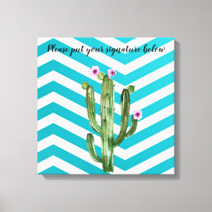 Lienzo 20"x20" Canvas de firma Boho Cacti Cactus Succule