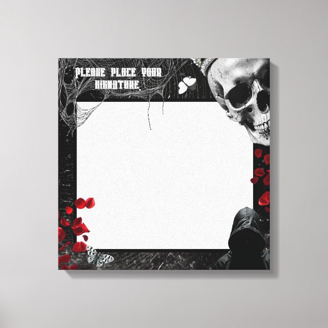 Lienzo 20"x20" Canvas de firma que persiguen a Adeline Za (Anverso)