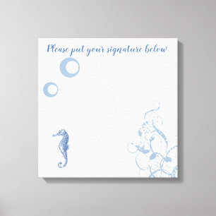 Lienzo 20"x20" Firma Canvas Mar ahorse Sea Ocean Beach