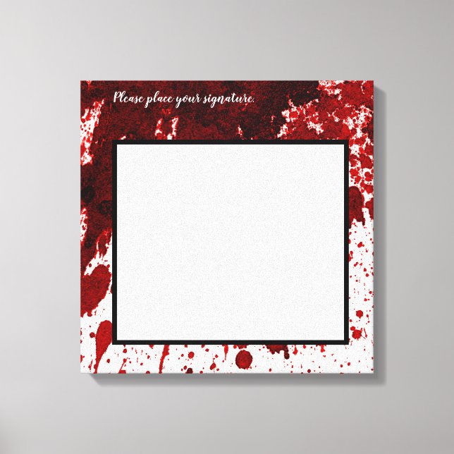 Lienzo 20"x20" Firma Canvas Splatter Vampire Go (Anverso)