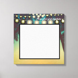 Lienzo 20 x 20" Signature Canvas Beach Sunset Palm Trees