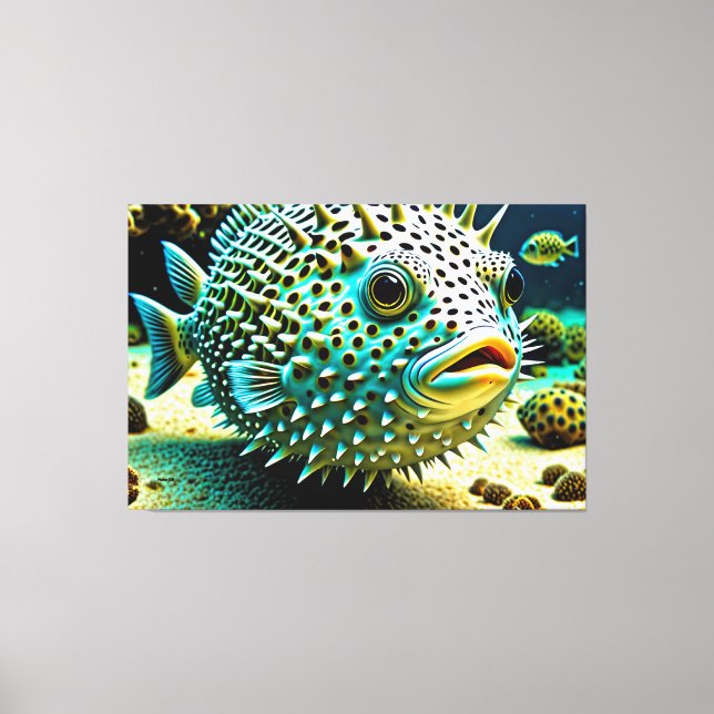 Lienzo 24_026, Pescado Puffer, (Anverso)
