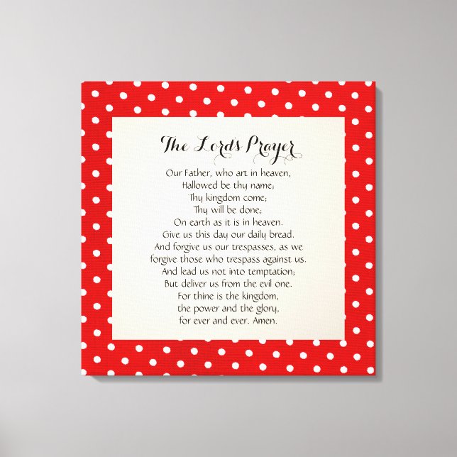 Lienzo 24 x 24 La oración del Señor (Anverso)