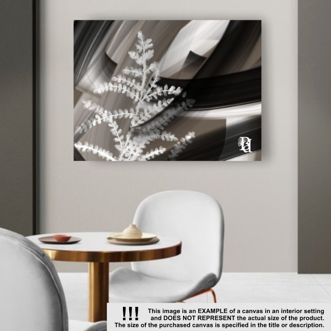 Lienzo 24x18"Terra’s Tender Whisper Abstract Brown Flower (Subido por el creador)