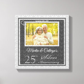 Lienzo 25º aniversario 12x12 Foto personalizada