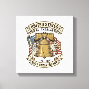 Lienzo 250º Aniversario de Estados Unidos Vector Patrióti