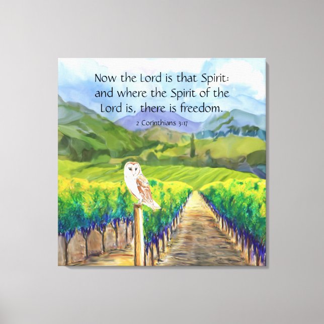 Lienzo 2 Corintios 3:17 (Anverso)
