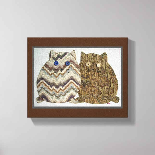 Lienzo 2 Gatos Grasos #1 (Anverso)