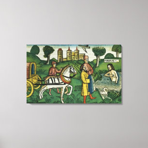 Lienzo 2 Reyes 5 14 Limpieza de Naamán del Nu