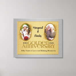 Lienzo 30x24 50º Collage de fotos del Anverso Dorado