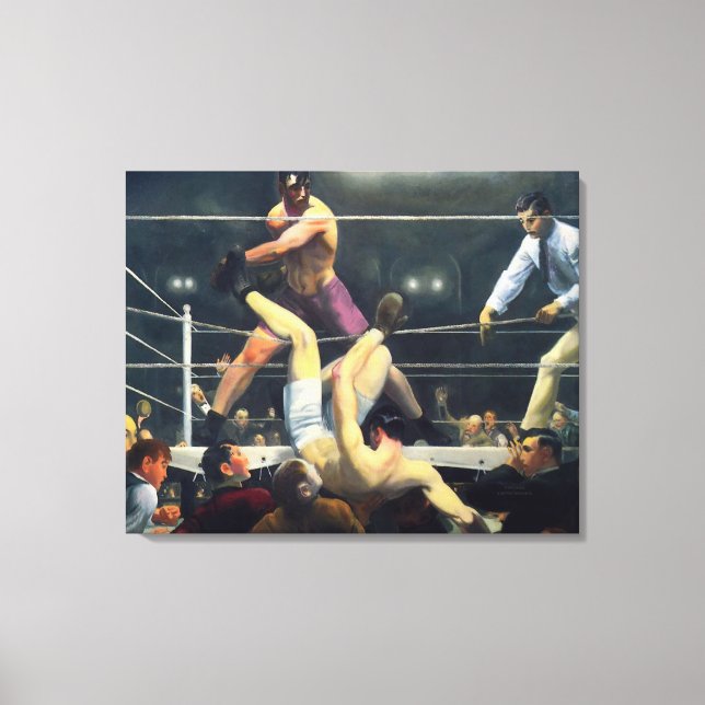 Lienzo 30x24 Vintage Art Sports Boxing 1924 (Anverso)