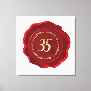 Lienzo 35.ª foca de cera roja