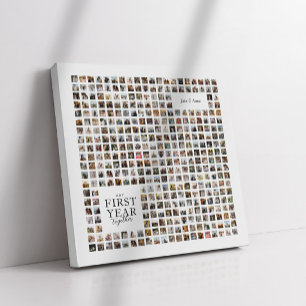 Lienzo 365 días reúnen nuestro primer año juntos Keepsake