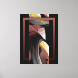 Lienzo 38x50" Trend Abstract Art Black White Powdery