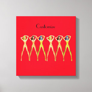 Lienzo 3 damas de largas piernas de Thunder_Cove