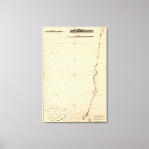 Lienzo 3 vistas costeras, Chile