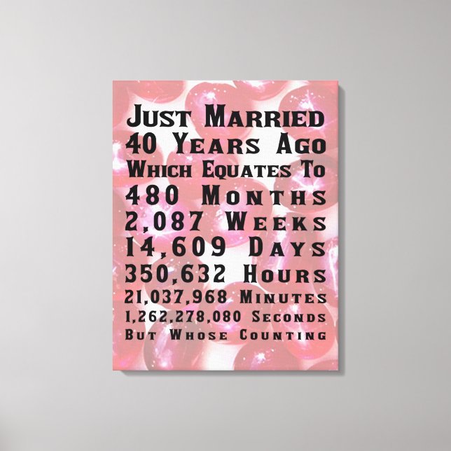 Lienzo 40.º Aniversario del Ruby (Anverso)