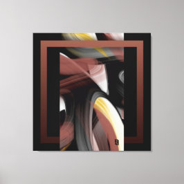 Lienzo 40x40" Trend Abstract Art Black White Powdery