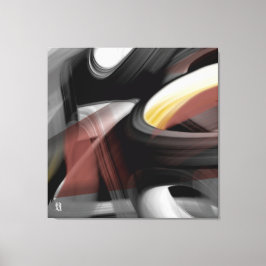 Lienzo 40x40" Trend Abstract Art Black White Powdery